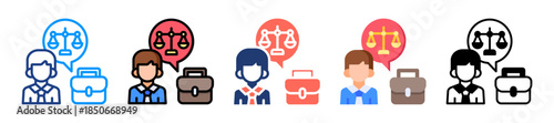 Employee Rights Icon Sheet Multiple Style Collection 
