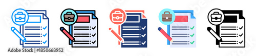 Job Requirement Icon Sheet Multiple Style Collection 
