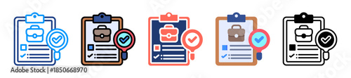 Job Evaluation Icon Sheet Multiple Style Collection 