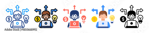 Work Opportunity Icon Sheet Multiple Style Collection 