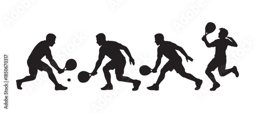 padel man pose silhouette collections