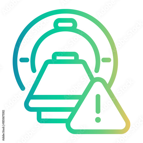 sign Line Gradient Icon