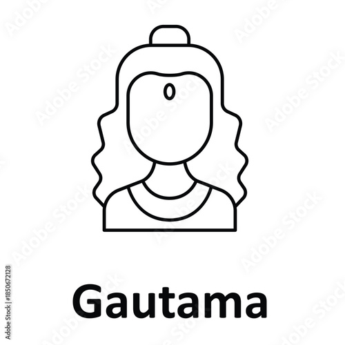 Gautama Vector icon which can easily modify or edit