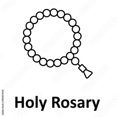 Holy Rosary Vector icon which can easily modify or edit