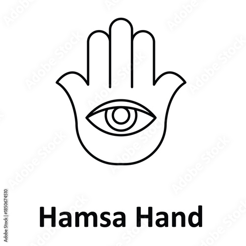 Hamsa Hand Vector icon which can easily modify or edit