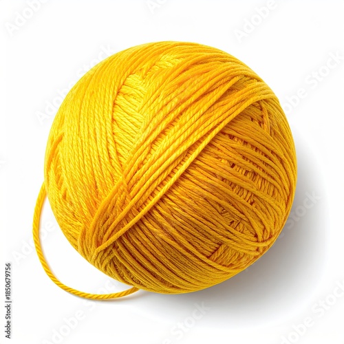Bright yellow ball of yarn (3)
