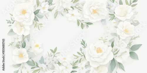 Vintage Botanical Watercolor Floral Clipart Set PNG