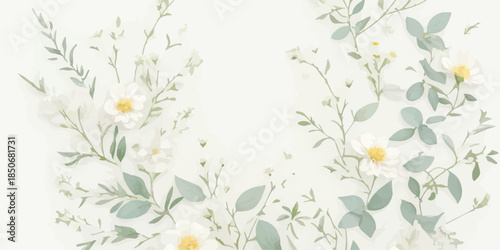 Romantic Watercolor Floral Clipart Set for Wedding Design