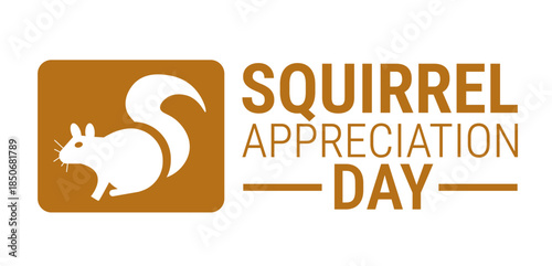 squirrel appreciation day background, banner, card or poster design template is observed every year during January, to raise awareness about the mission. Vector illustration.
