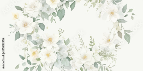 Elegant Botanical Watercolor Flower Clipart Collection