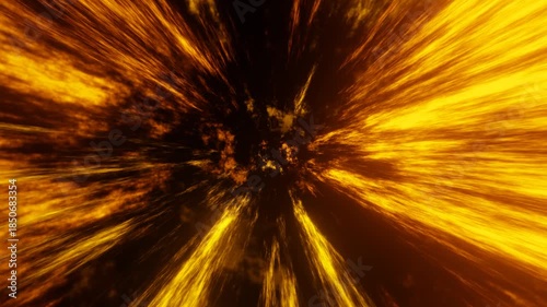 fiery tunnel going forward light energy glowing abstract background loop