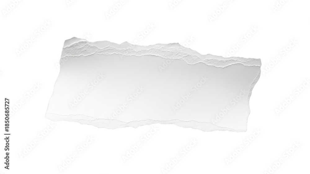 Obraz premium Isolated Torn White Paper With Jagged Edges On Black