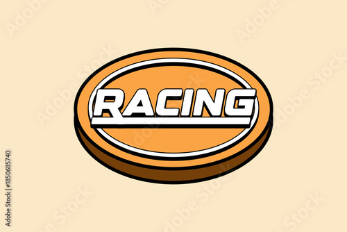 Retro Racing Emblem Logo