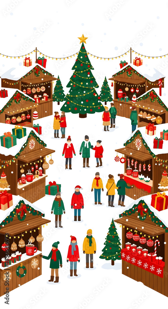 Fototapeta premium christmas tree with gifts