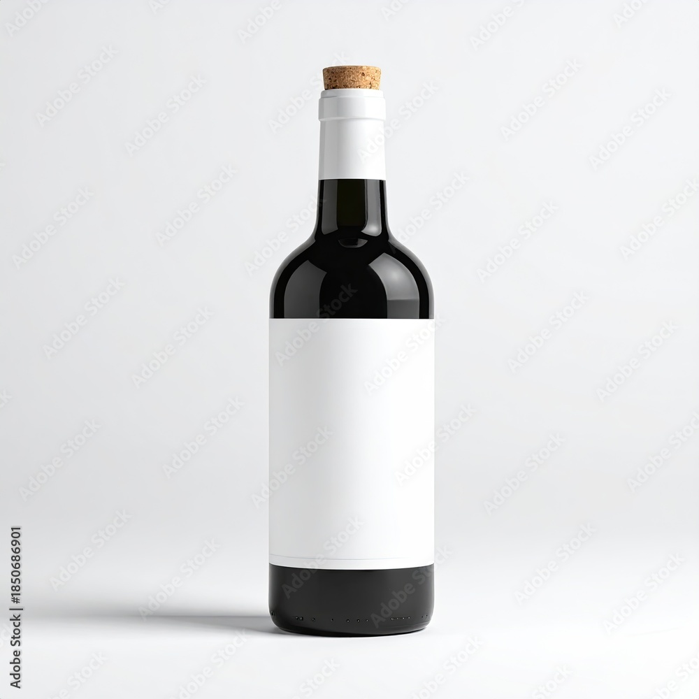 custom made wallpaper toronto digitalA dark, sleek wine bottle with a blank label, corked and ready for branding