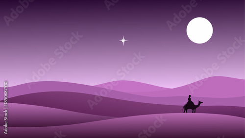 Journey under the moonlit sky