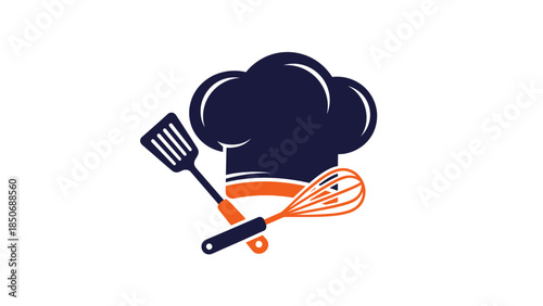 Culinary Chef Hat and Utensils Logo - A Symbol of Cooking Excellence and Gastronomy