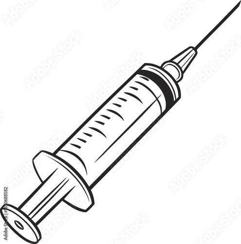 syringe isolated on white background