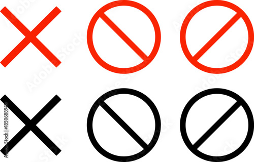 A visual representation of tic tac toe symbols in red and black