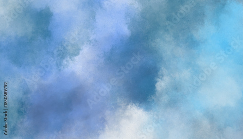 Soft Blue Watercolor Abstract Background