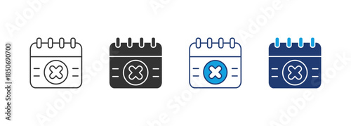 Unavailable Icon Set Multiple Style Collection