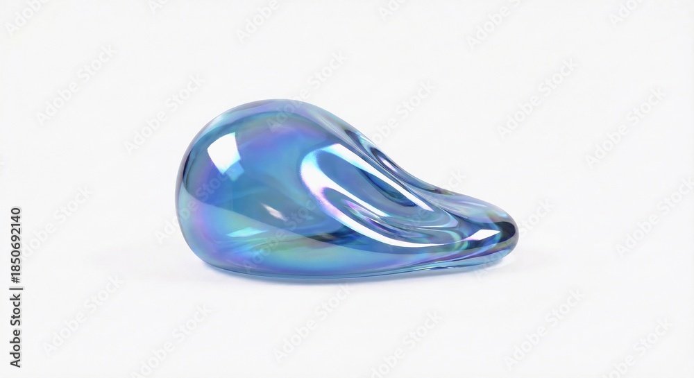 Naklejka premium Blob Reflecting Colors on A White