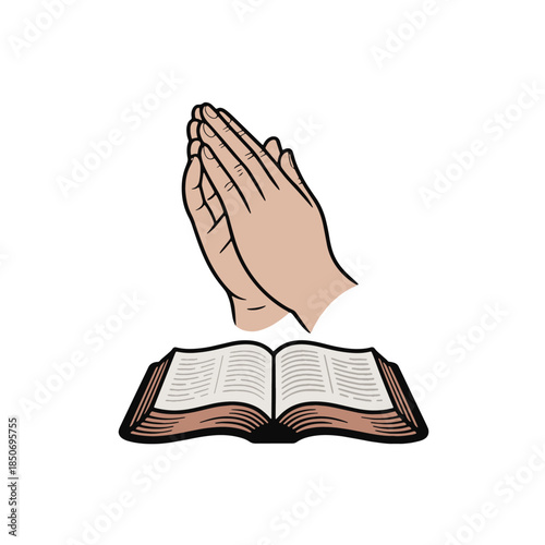 Bible and Praying Hands