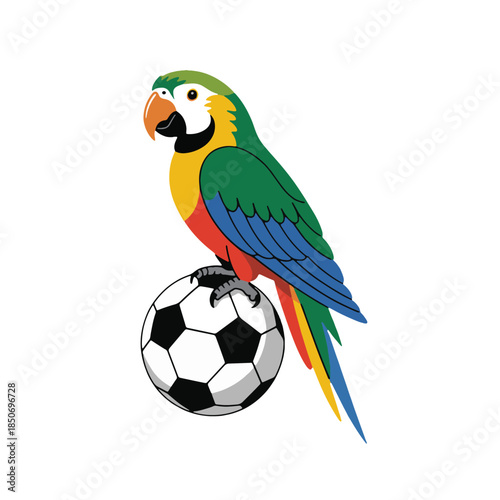 Brazilian Football Parrot Icon