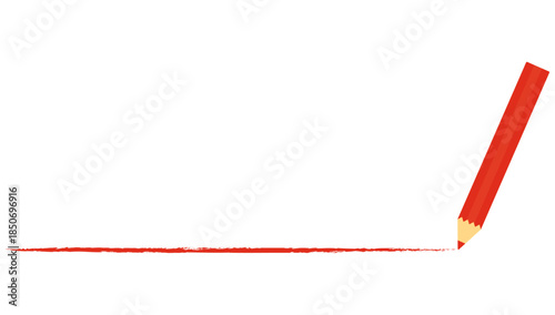 赤えんぴつとアンダーラインのイラスト