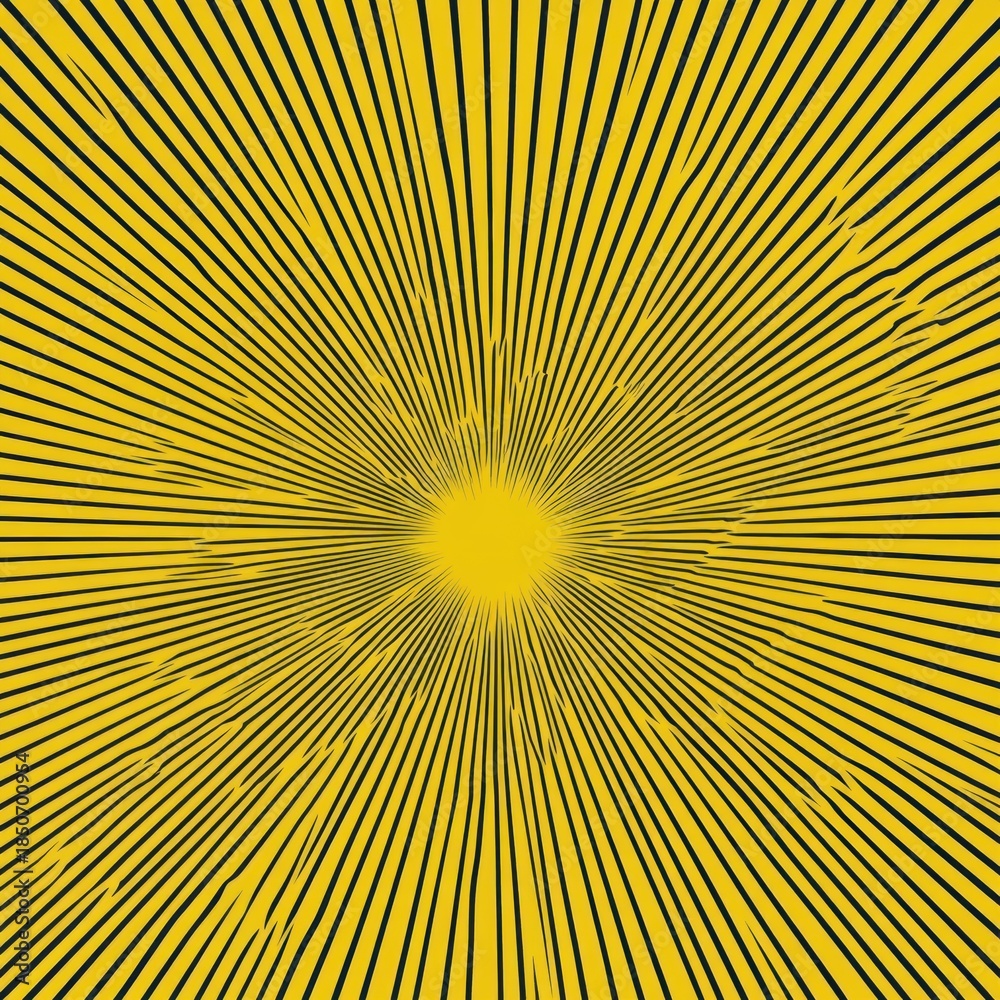 Obraz premium Bright Yellow Sunburst Rays Background Illustration