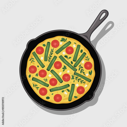 This image features a delicious vegetarian pizza garnished with fresh vegetables, showcasing a colorful and appetizing dish perfect for sharing and enjoying with friends.