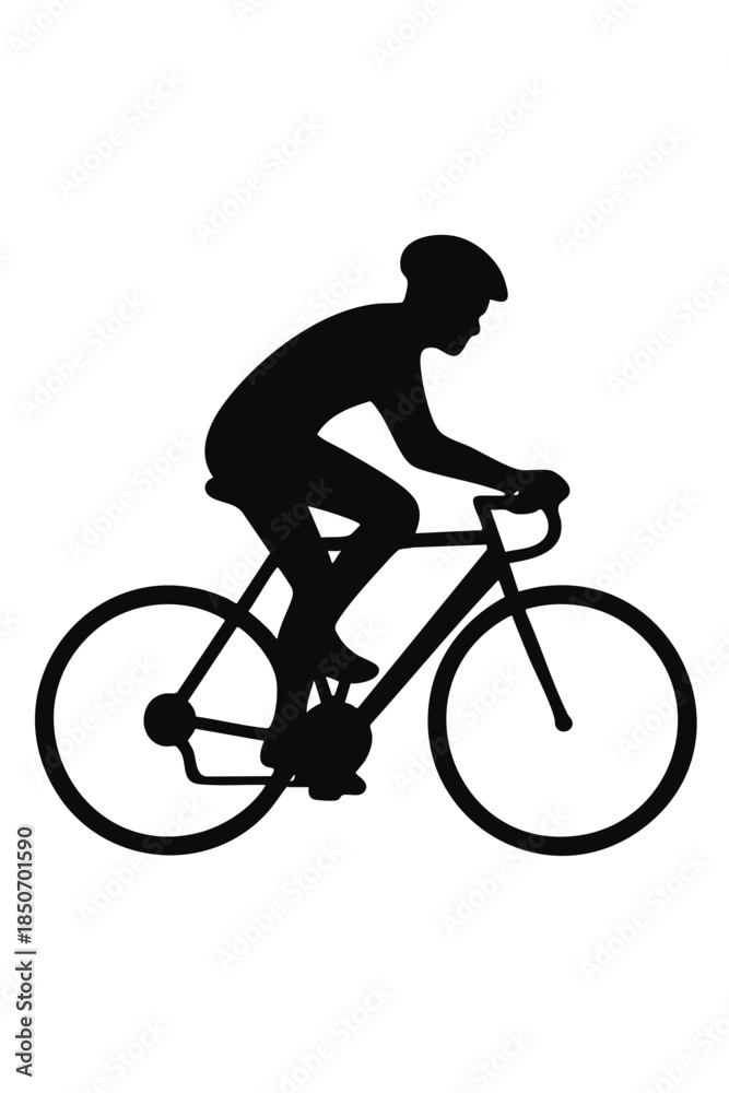Obraz premium cycling person silhoute vector