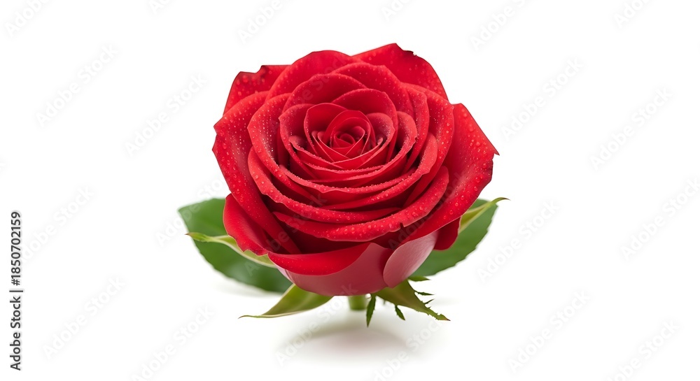 Obraz premium A Captivating Close-Up of a Vibrant Red Rose Blossom.