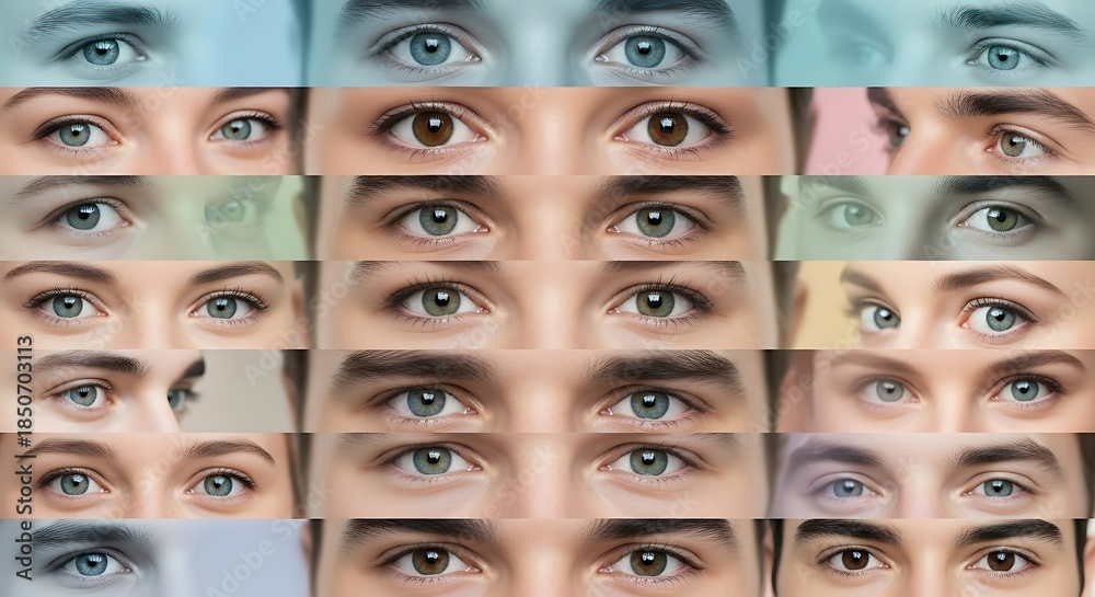 Obraz premium A Collage of Human Eyes - Diversity and Individuality.