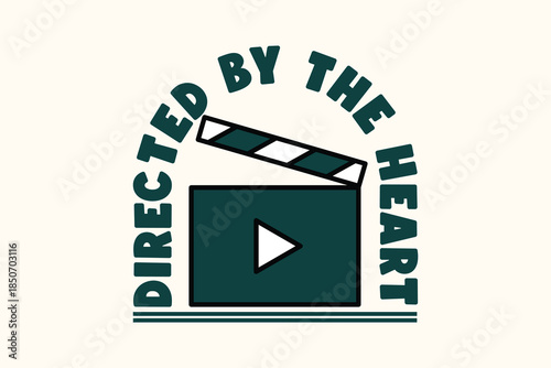 Cinematic Clapperboard Play Icon Movie Quote Illustration