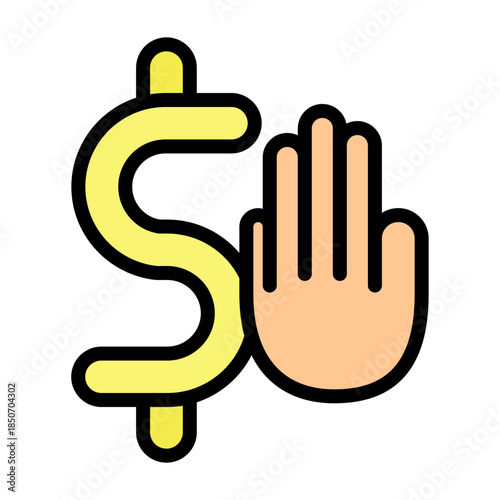 Budget Limit Vector Filled Icon Design