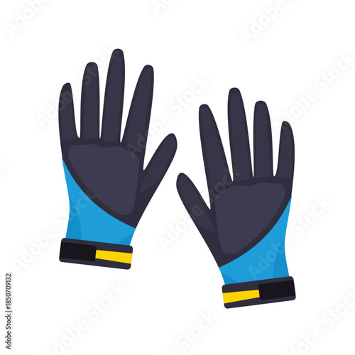 Scuba diving gloves vector illustration, diving gloves icon, diving clip art, scuba diving clip art, wetsuit dive gloves
