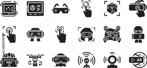 Virtual Reality Icons Set