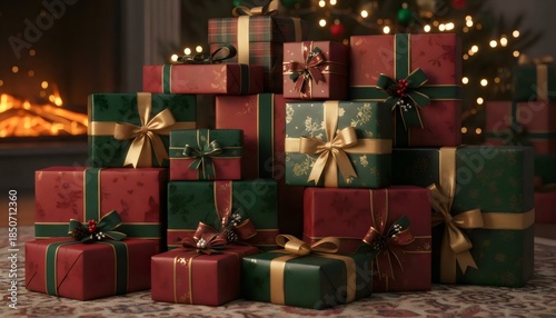 christmas tree with presents