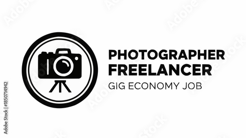 Photographer Freelancer Gig Economy Job Icon.