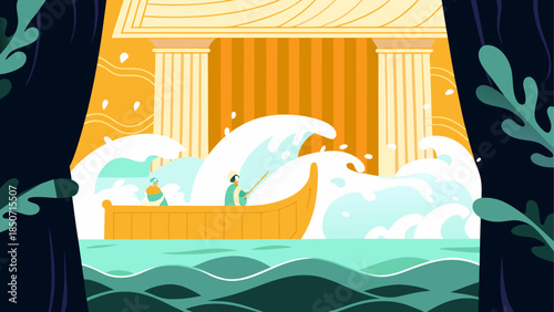 Survivors in a stormy sea