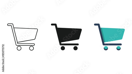 Shopping Carts Set Illustration
