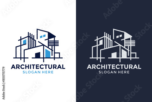 Modern Abstract Architectural Building Perspective Logo Design