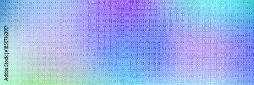 Soft blue, cyan, and purple pixel pattern background with abstract texture. Bitmap art design resembling a game screen, featuring a smooth gradient effect and digital atmosphere.