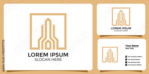 Modern Minimalist Real Estate Logo and Architecture Branding Identity Template