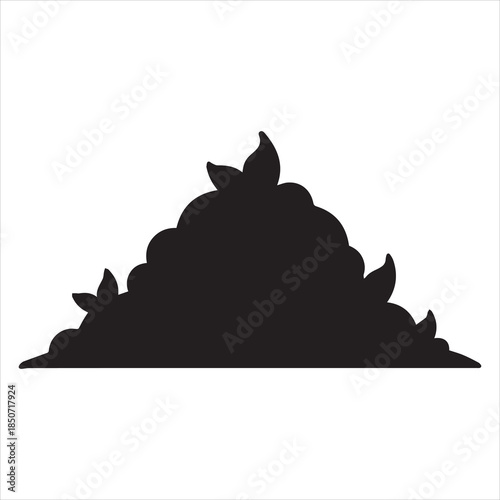 Compost Pile Silhouette Vector Illustration