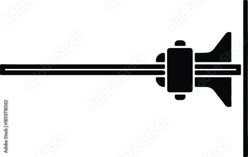 Silhouette Caliper Depth Gauge Measurement Tool Icon Vector Illustration