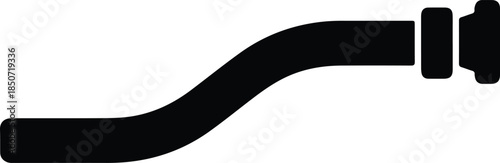 Silhouette Tie Rod End Automotive Steering Part Vector Illustration