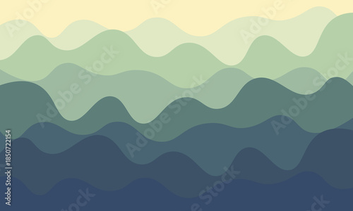 Abstract background landscape mountains and forest, with a modern concept style