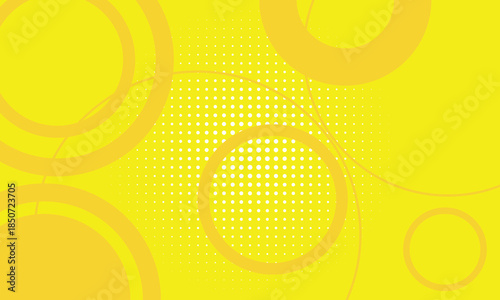 abstract vector circle shape yellow,dot white,orange background. modern design